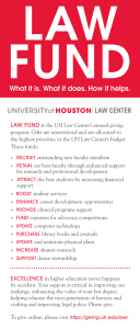 LAW FUND What it is. What it does. How it helps. LAW FUND