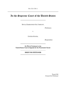 In the Supreme Court of the United States Petitioner  Respondent