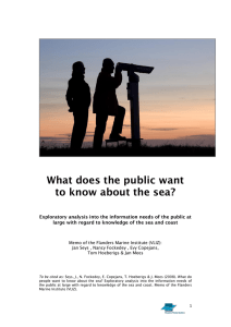 What does the public want to know about the sea?
