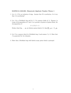 MATH-GA 2210.001: Homework Algebraic Number Theory 1