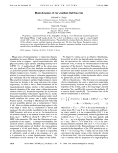 Hydrodynamics of the Quantum Hall Smectics V 84, N 25