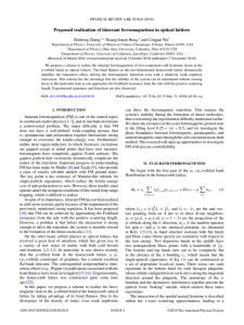 Proposed realization of itinerant ferromagnetism in optical lattices Shizhong Zhang, Hsiang-hsuan Hung,