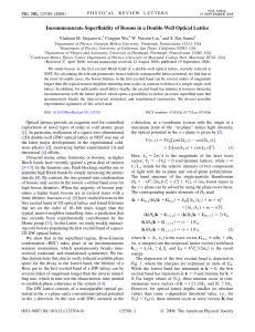 Incommensurate Superfluidity of Bosons in a Double-Well Optical Lattice Congjun Wu,