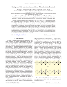 Exact ground state and elementary excitations of the spin tetrahedron... Shu Chen, Yupeng Wang, W. Q. Ning,