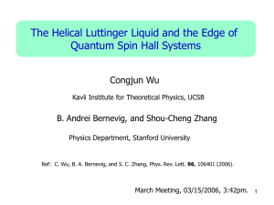 The Helical Luttinger Liquid and the Edge of Congjun Wu