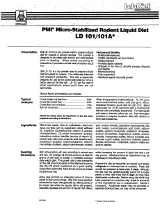 PMP Micro-Stabilized Rodent Liquid Diet LD 101/101 A* Description