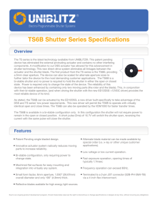 TS6B Shutter Series Specifications Overview