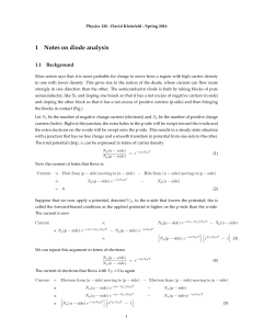 1 Notes on diode analysis 1.1 Background