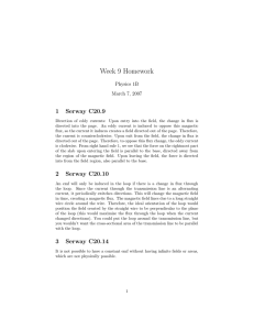 Week 9 Homework 1 Serway C20.9 Physics 1B