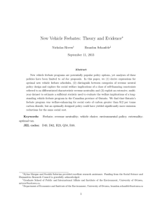 New Vehicle Feebates: Theory and Evidence ∗ Nicholas Rivers Brandon Schaufele