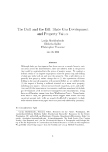 The Drill and the Bill: Shale Gas Development and Property Values
