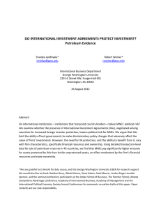 DO INTERNATIONAL INVESTMENT AGREEMENTS PROTECT INVESTMENT? Petroleum Evidence