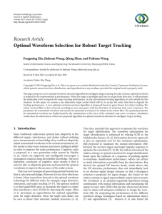 Research Article Optimal Waveform Selection for Robust Target Tracking
