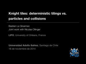Knight tiles: deterministic tilings vs. particles and collisions Bastien Le Gloannec