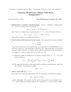 General Relativity (225A) Fall 2013 Assignment 7