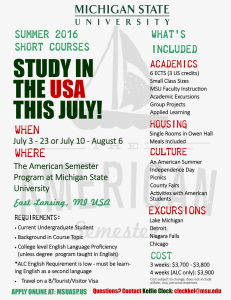 STUDY IN THE  THIS JULY!