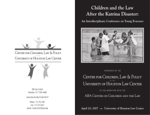 Children and the Law After the Katrina Disaster: ﱚ