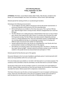 LACC Meeting Minutes Friday, September 19, 2014 LIB 378