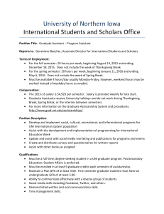 University of Northern Iowa International Students and Scholars Office