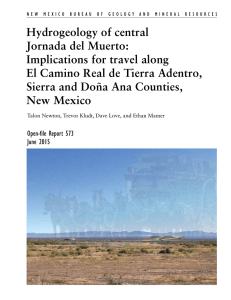 Hydrogeology of central Jornada del Muerto: Implications for travel along