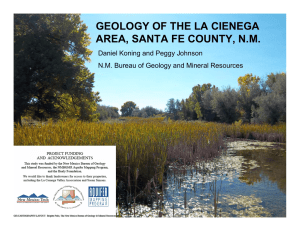 GEOLOGY OF THE LA CIENEGA AREA, SANTA FE COUNTY, N.M.
