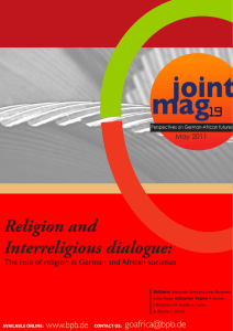 joint mag Religion and Interreligious dialogue: