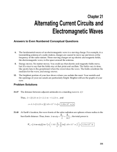 Alternating Current Circuits and Electromagnetic Waves Chapter 21