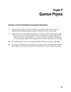 Quantum Physics  Chapter 27 Answers to Even Numbered Conceptual Questions