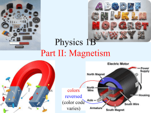 Physics 1B Part II: Magnetism colors reversed