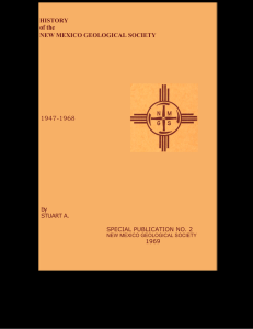 HISTORY of the NEW MEXICO GEOLOGICAL SOCIETY 1947-1968