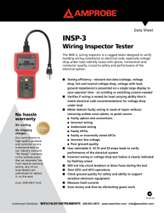 INSP-3 Wiring Inspector Tester Data Sheet
