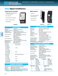Selco Signal Conditioners Programmable Transmitter