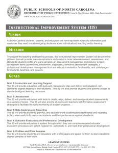 Instructional Improvement System (IIS) Vision