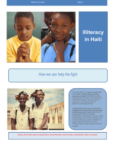Illiteracy in Haiti How we can help the fight