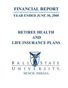 FINANCIAL REPORT RETIREE HEALTH AND LIFE INSURANCE PLANS