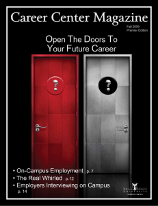• On-Campus Employment • The Real Whirled  • Employers Interviewing on Campus