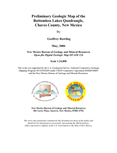 Preliminary Geologic Map of the Bottomless Lakes Quadrangle, Chaves County, New Mexico By