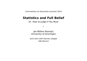 Statistics and Full Belief Or: How to Judge if You Must