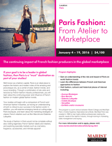 Paris Fashion: From Atelier to Marketplace