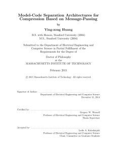 Model-Code Separation Architectures for Compression Based on Message-Passing Ying-zong Huang