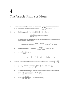 4 The Particle Nature of Matter