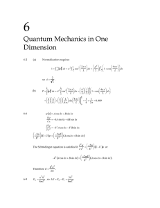 6 Quantum Mechanics in One Dimension 