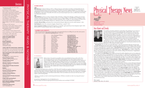 Physical Therapy News Physical thera P y  News &amp; Not