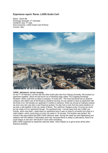 Experience report: Rome: LUISS Guido Carli