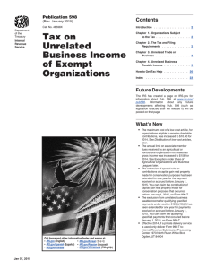 Tax on Unrelated Contents Publication 598