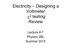 – Designing a Electricity Voltmeter testing