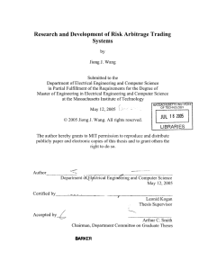 Research  and Development  of Risk Arbitrage Trading Systems
