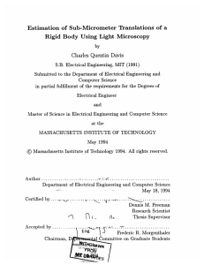 Estimation  of Sub-Micrometer Translations of a
