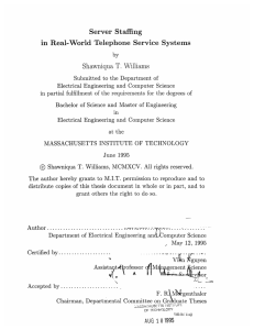 Server  Staffing in Real-World  Telephone  Service  Systems