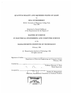 QUANTUM  REALITY  AND  SQUEEZED  STATES ... MASTER  OF  SCIENCE